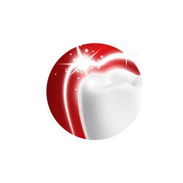 Smalto forte e gengive sane**aiuta a ridurre la placca con lo spazzolamento quotidiano