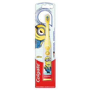 Colgate<sup>®</sup> Motion Minions Extra Soft Spazzolino A Batteria