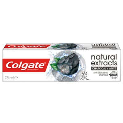 Colgate<sup>®</sup> Natural Extracts Charcoal+white