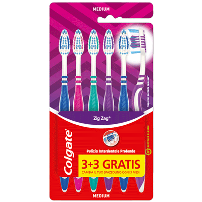 Colgate<sup>®</sup> Zig Zag  x 6 - Spazzolino
